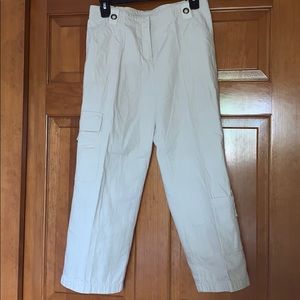 J. Jill Women’s 4 Cropped Cream Pants